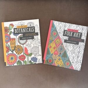 Botanicals and Folk Art Coloring Books